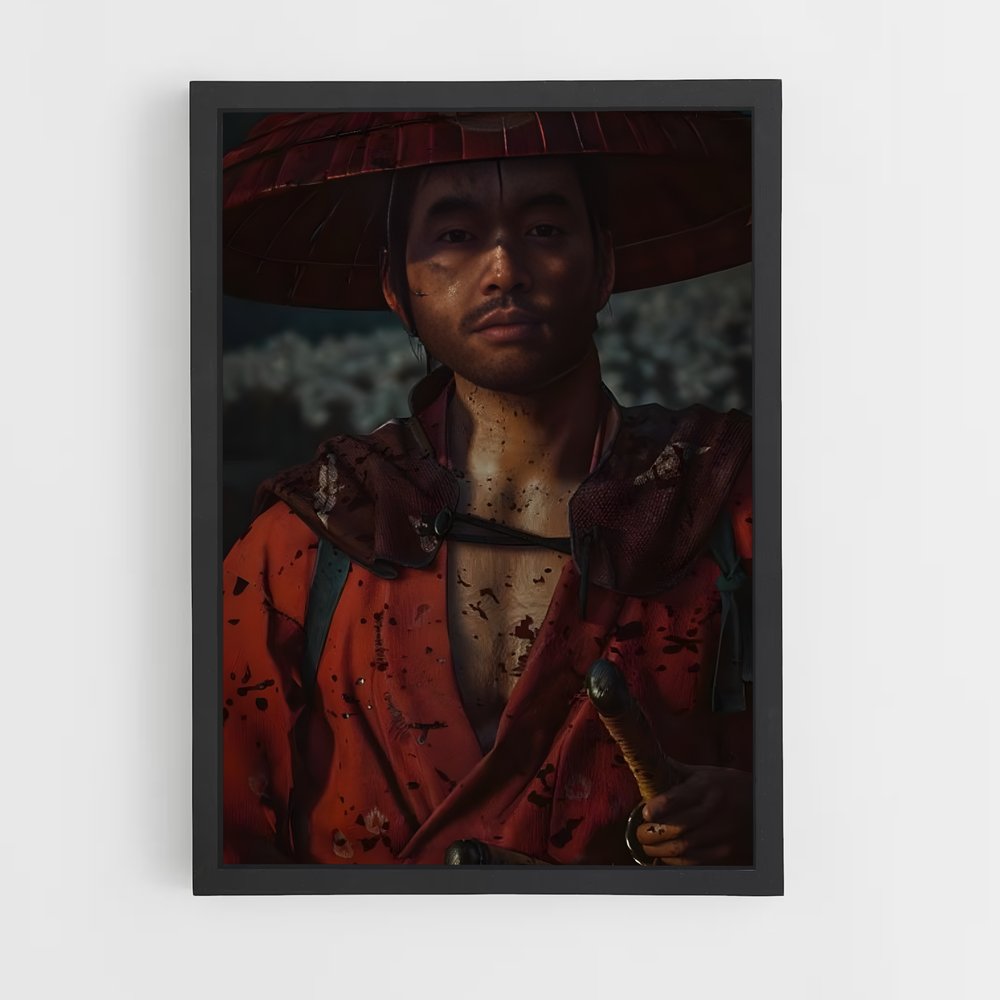 Poster L'Homme à l'Ombrella – affiche Ghost of tsushima (vue 2)